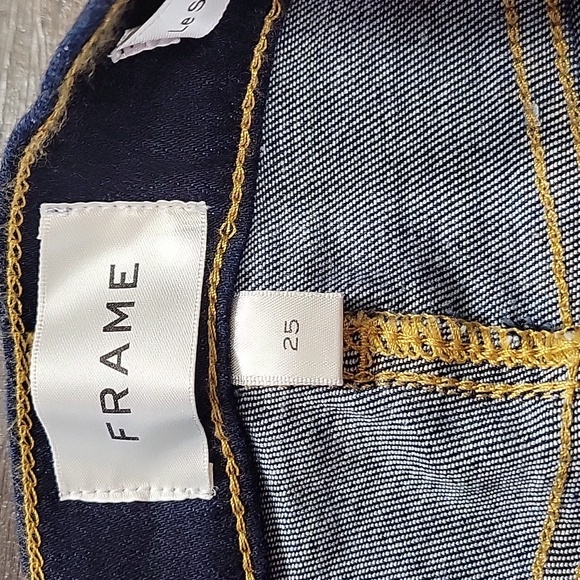 NWOT Frame Size 25 Denim Dark Blue Straight Leg Jeans - Picture 3 of 7